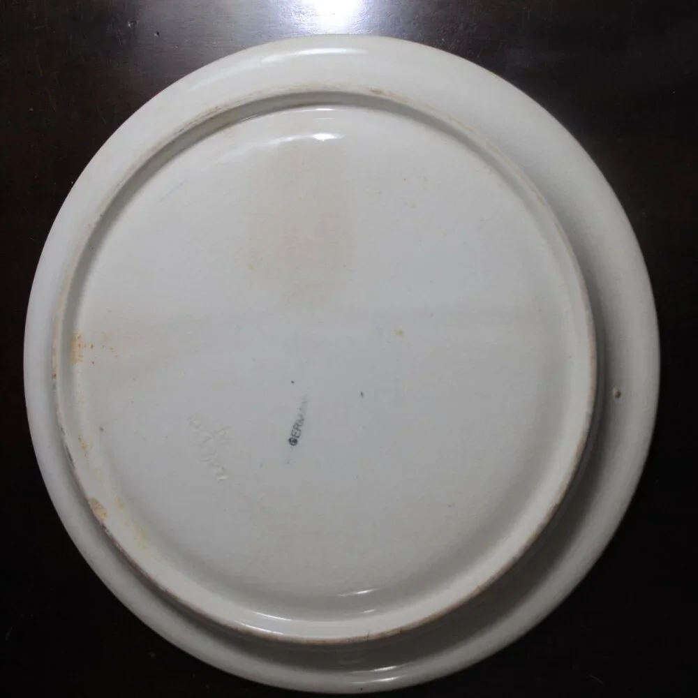 Vintage Blue & White Divided Plate Made in Germany